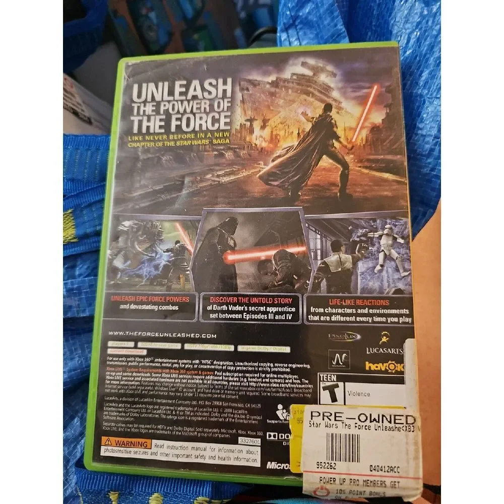 Star Wars: The Force Unleashed (Microsoft‎ Xbox 360, 2008)